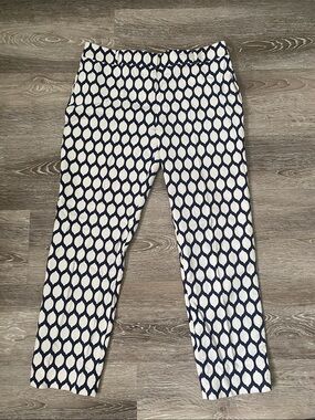 kate spade 🍋 Navy and White Lemon-Printed Capris